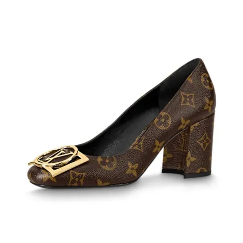 LOUIS VUITTON Madeleine High Heels Women's Low-Top Brown/Black