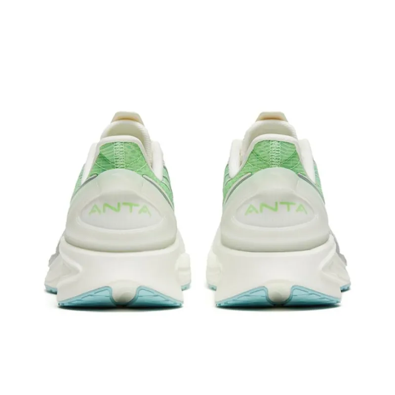 Anta A Grip Pro Anti Slip Wear Resistant Low Top Casual Running Shoes Men's White Green-4