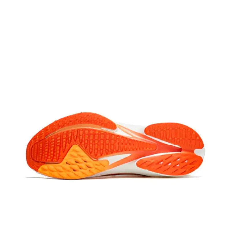 Anta MACH 3.0 Cushioning Wear Resistant Low Top Running Shoes Men's White Orange-4