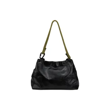 GOOD BAI Artificial Leather Tote Bag Shopping Bag Handbag Shoulder Bag Regular Unisex Black