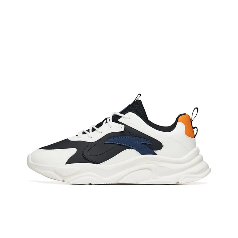 Anta Little Millennium 2.0 Cushioned Abrasion Resistant Slip Resistant Low Top Sports Casual Shoes Black White-0