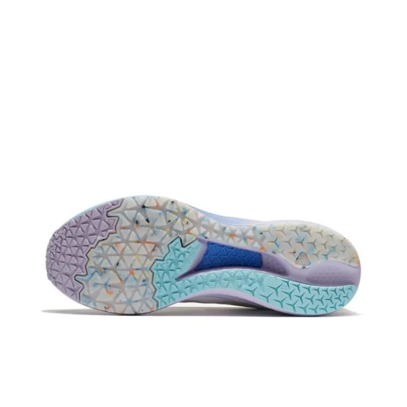 LiNing Red Hare 5 Abrasion Resistant Breathable Low Top Running Shoes Women's Mist White-4