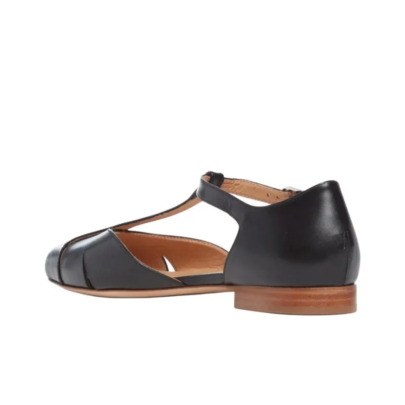 GABRIELA HEARST Harlow Roman Sandals Women's Black-4