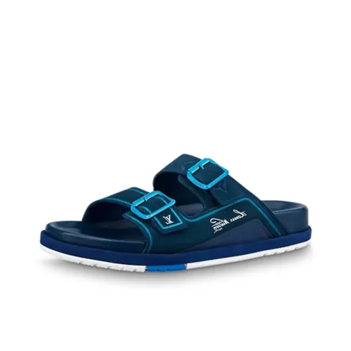 LOUIS VUITTON Trainer Mule Blue