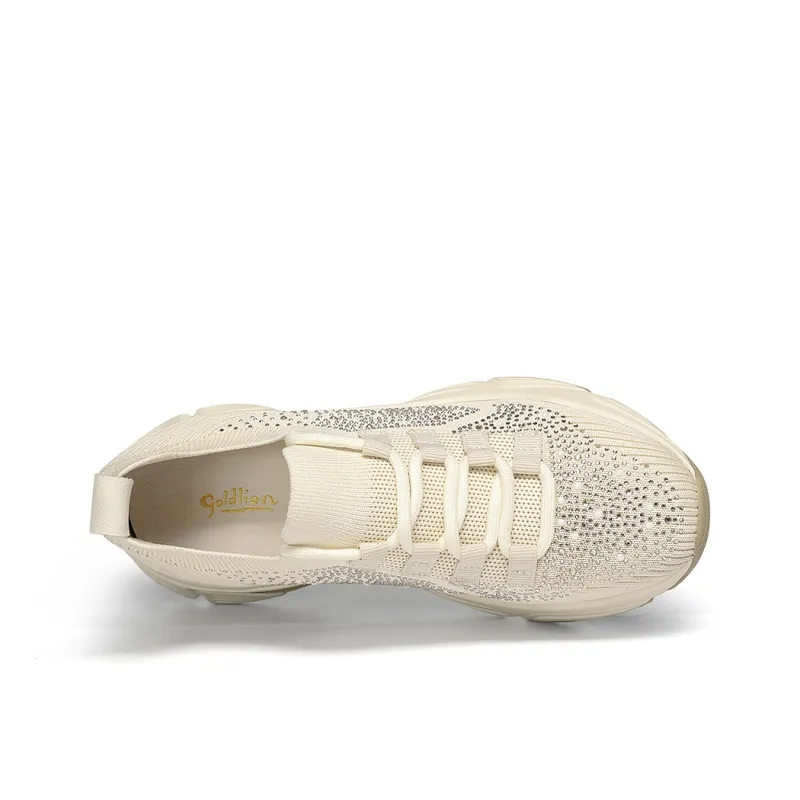 GOLDLION Breathable Lightweight Height Increasing Low Top Casual Shoes Women's-7