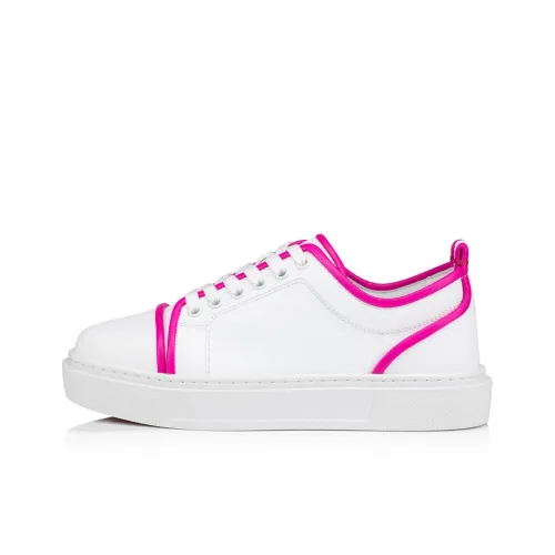 Christian Louboutin Adolon Skateboard Shoes Women's Low-Top White/Pink