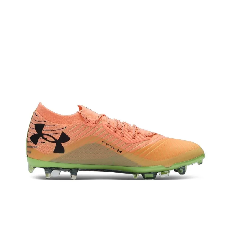 Under Armour Shadow Elite 2 FG Rubber Long Studs Rebound Soccer Shoes Men's Orange-1
