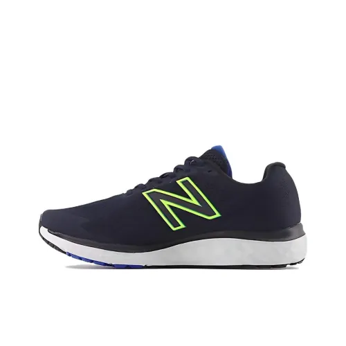 New Balance NB 680 Series Running Shoes Men Low-Top Dark Blue/Green