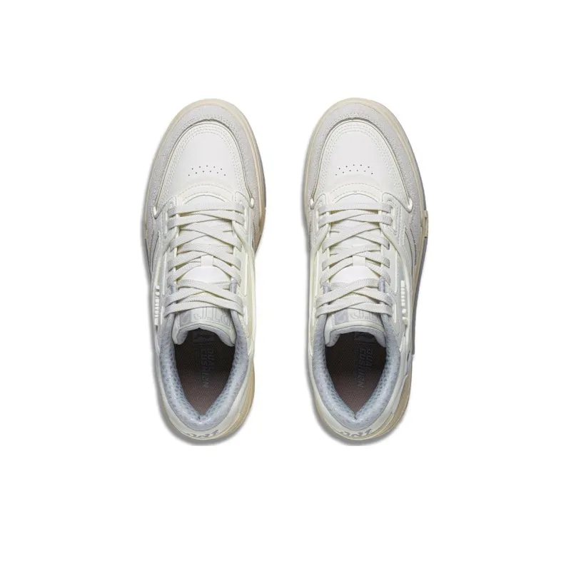 LiNing 001 BTC Anti Slip Wear Resistant Low Top Skateboard Shoes Men's Ecru-2