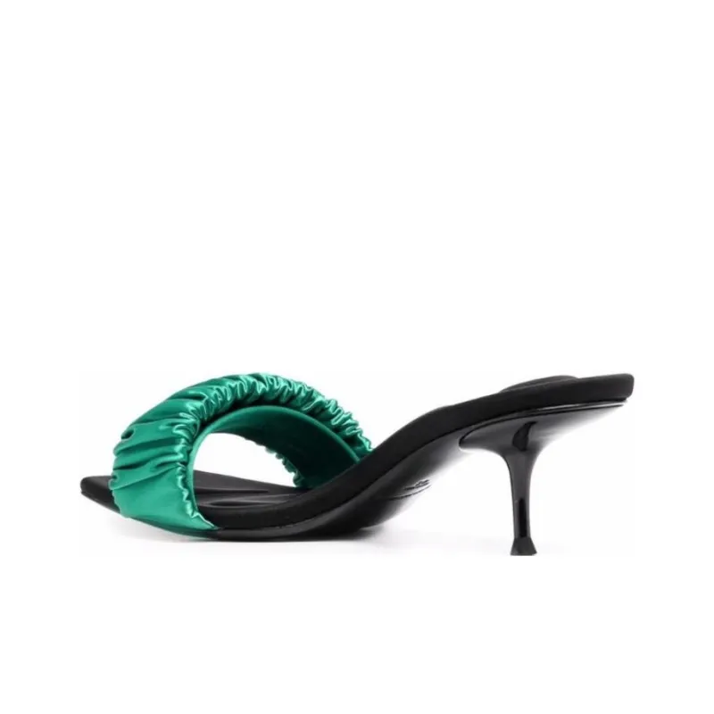 Alexander Wang Jessie Slide Slippers Women's Black Green-2