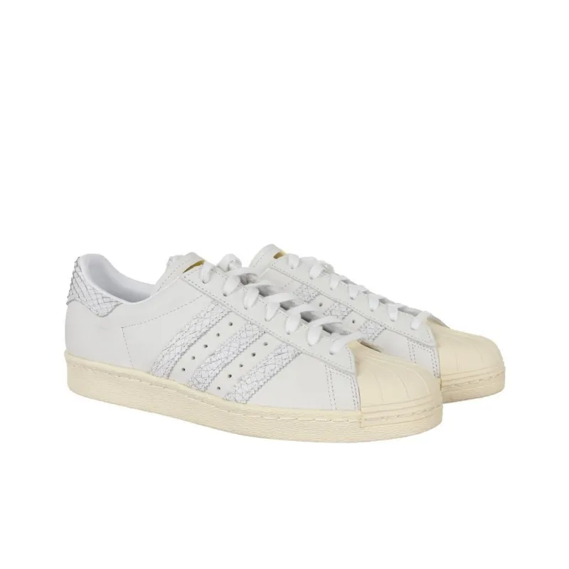 Adidas Originals Superstar 80s 80s Anti-Slip Wear-Resistant Low-Top Skateboard Shoes Unisex Ecru-2