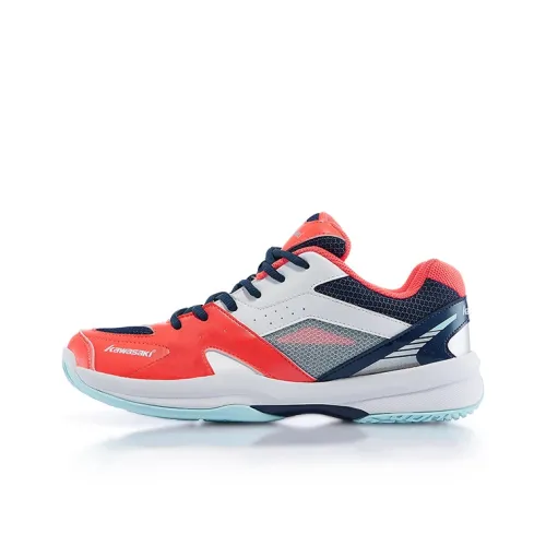 Kawasaki Wind-chasing Series Badminton Shoes Unisex Low-Top Orange