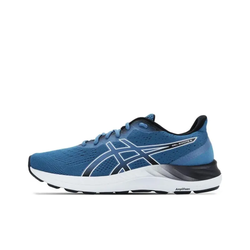 Asics Gel-Excite 8 Cushioning Anti-Slip And Wear-Resistant Low-Top Running Shoes Men's Blue Black White-0