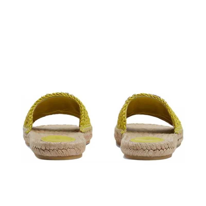 GUCCI Interlocking Slide Slippers Women's Yellow-3