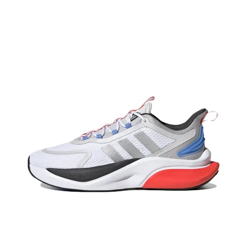 Adidas Alphabounce+ Running Shoes Men Low-Top White/Light Gray/Silver/Blue/Red