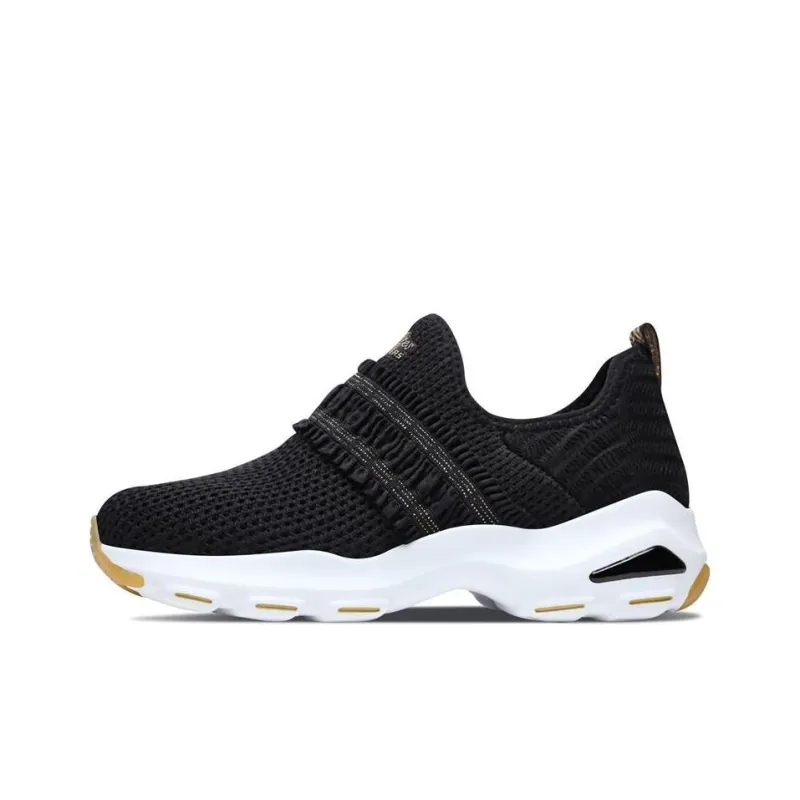 Skechers Lifestyle Ultra Cushioning Anti-Slip And Wear-Resistant Low-Top Casual Shoes Unisex Black Gold-0