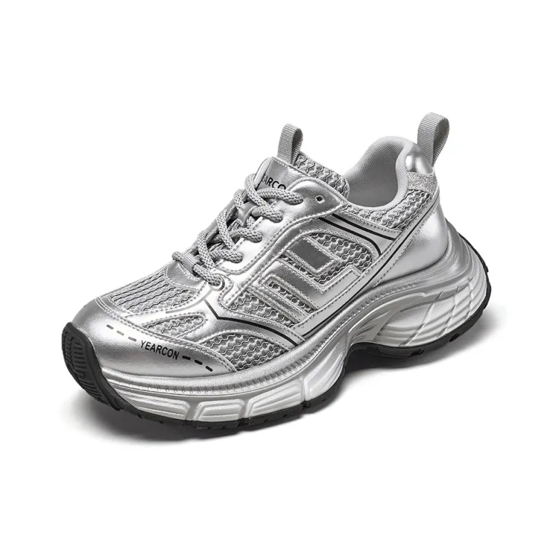 YEARCON Fashion Footwear Women's Gold/Red Blue/Gray-5