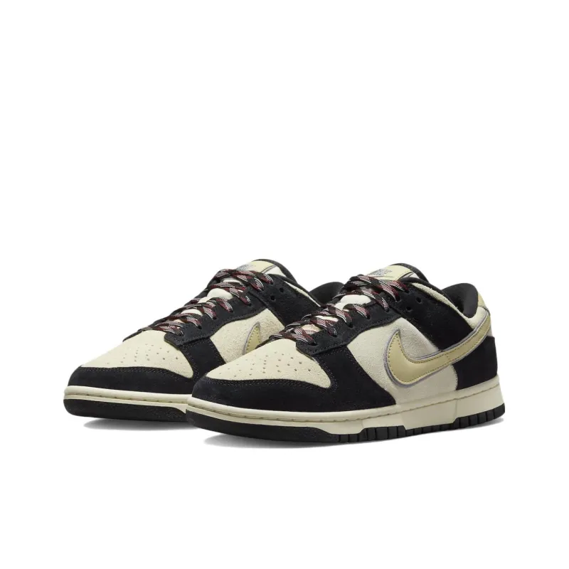 Nike Dunk Low Lx Black Suede Team Gold Women's-2