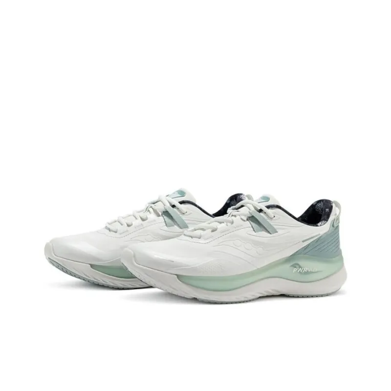 Saucony Phoenix Inferno 2 Cushioned Slip Resistant Breathable Lightweight Low Top Running Shoes Unisex White Blue-2
