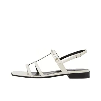 GUCCI Horsebit One Strap Sandals Women's White
