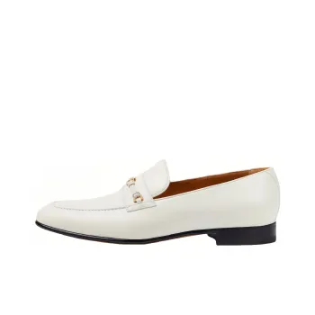 GUCCI Interlocking Loafers Men White