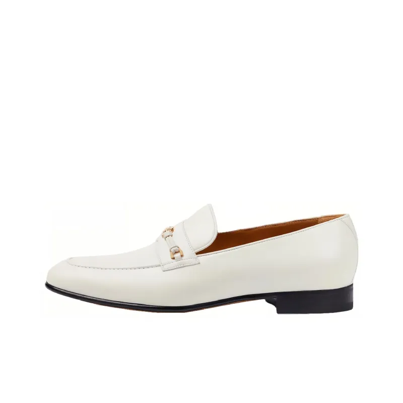GUCCI Interlocking Loafers Men White-0