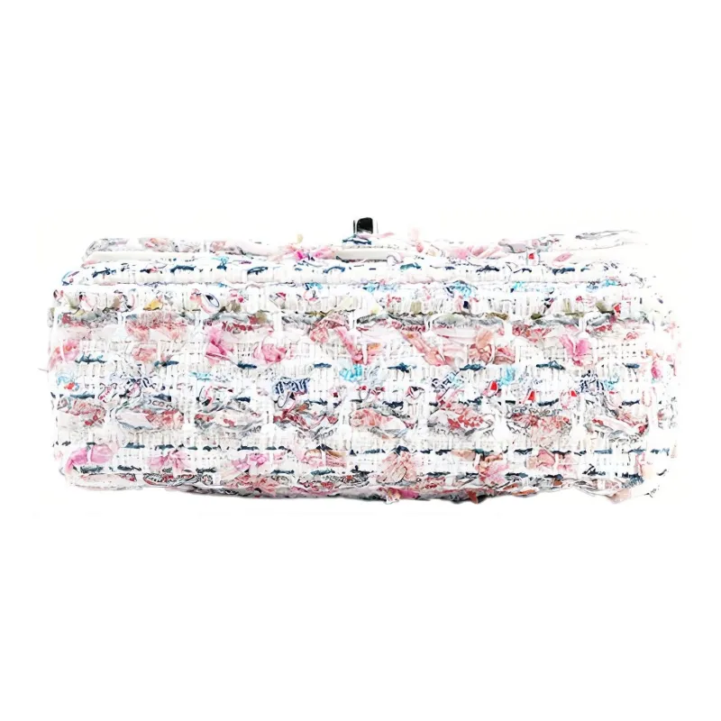 CHANEL 23C Early Spring Woolen Shoulder Bag, Crossbody Bag, Handbag Mini Women's Multicolor-3