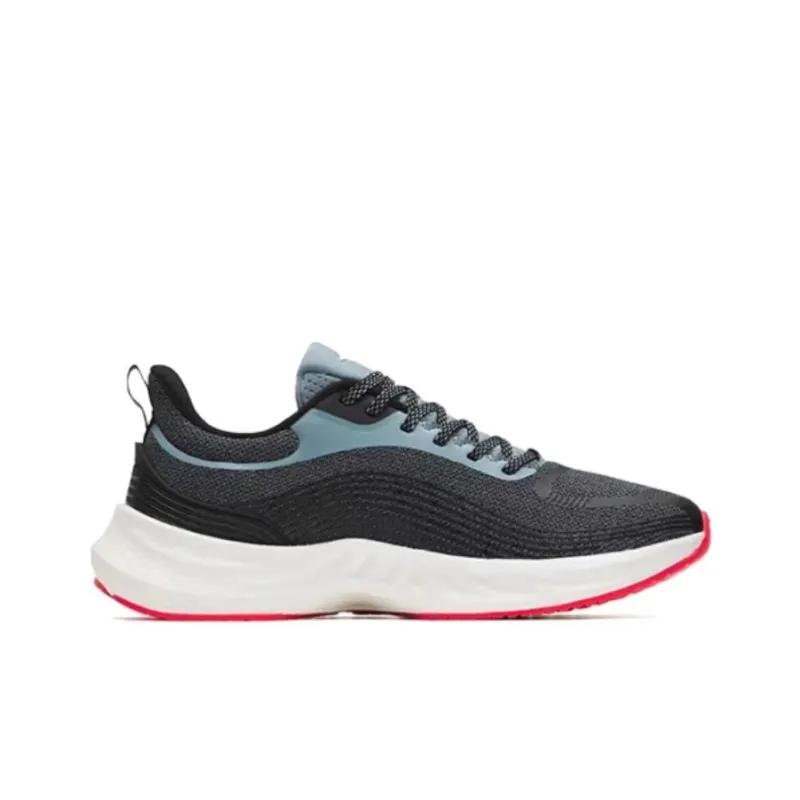 Anta Martian Foam Cushioning, Slip Resistant, And Abrasion Resistant Low Top Running Shoes Men's Black Gray Blue-2