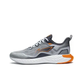LiNing Chasing clouds Durable Breathable Low Top Running Shoes Men's Gray Black