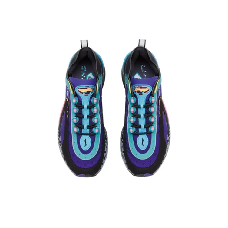 LiNing V8 Slip Resistant, Abrasion Resistant, Lightweight Low Top Running Shoes Men's Black Blue Red-3