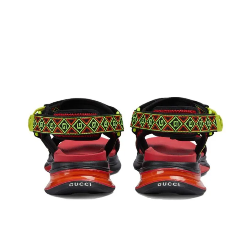 GUCCI RUN Beach Sandals Men's Red-3