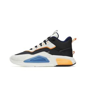 Anta Rubik's Cube 4 Anti Slip Cushioning Warm Mid Top Sports Casual Shoes Black Blue