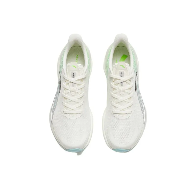 Anta A Grip Pro Anti Slip Wear Resistant Low Top Casual Running Shoes Men's White Green-3