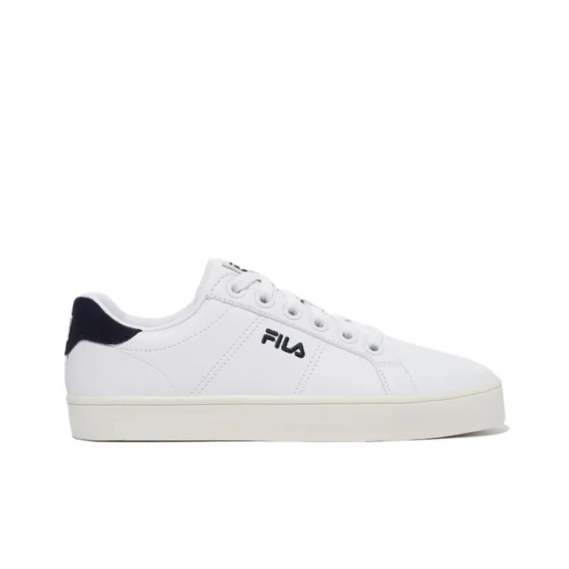 FILA Court Deluxe Anti Slip Wear Resistant Low Top Skateboard Shoes Unisex White-1
