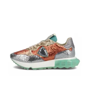 PHILIPPE MODEL La Rue Casual Shoes Women's Low-Top Bronze Silver