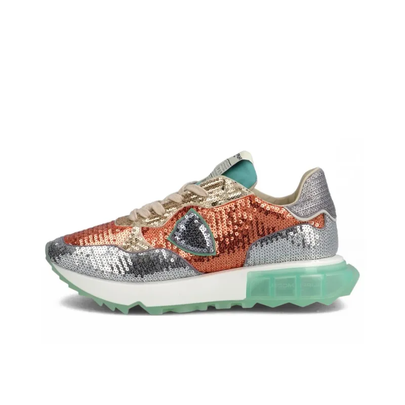 PHILIPPE MODEL La Rue Casual Shoes Women's Low-Top Bronze Silver-0