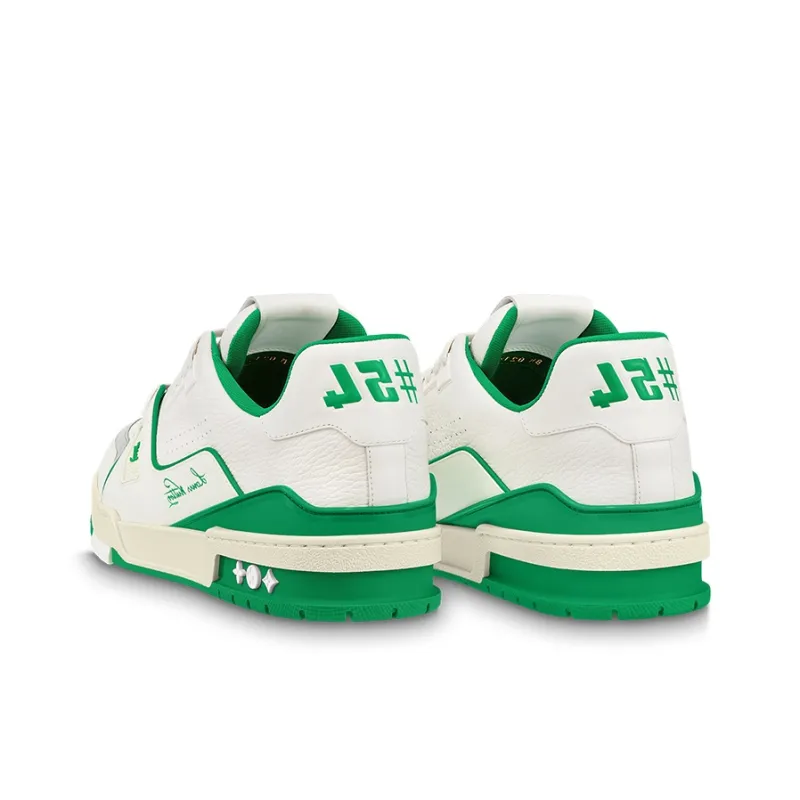 LOUIS VUITTON Trainer Low Top Stylish Skateboarding Shoes Men's Green-3