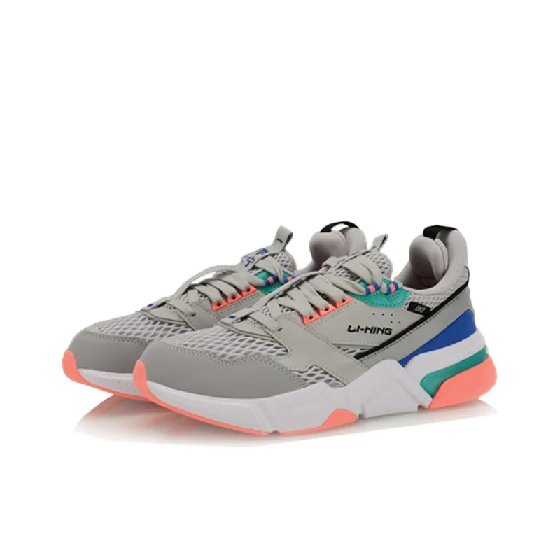LiNing 001 Departure Breathable, Balanced, Lightweight Low Top Casual Shoes Women's Microcrystalline Gray-2