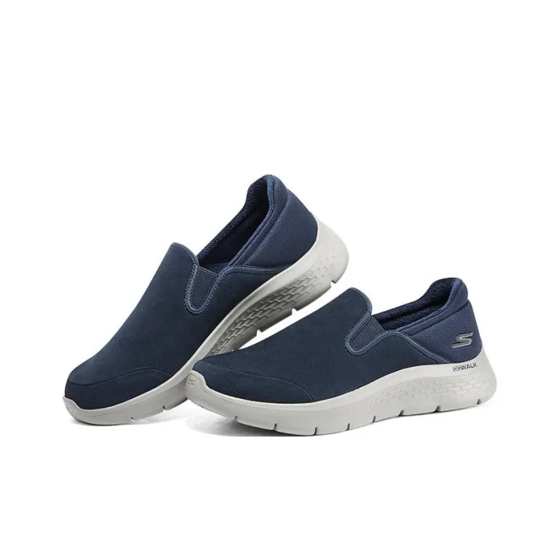 Skechers Go Walk Fle Cushioned Anti Slip And Wear Resistant Lightweight Low Top Casual Shoes Men's Navy-2