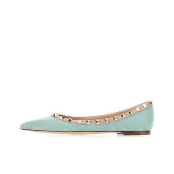 Valentino Rockstud Flat Shoes Women's Blue