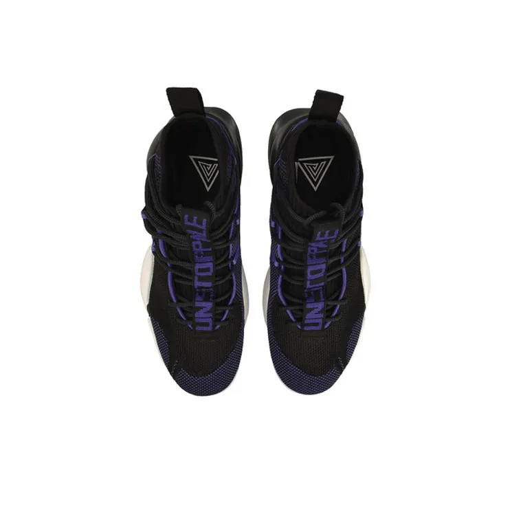 LiNing Power 5 PLAYOFF Cushioning, Slip Resistant, And Abrasion Resistant High Top Basketball Shoes Men's Black Purple-3