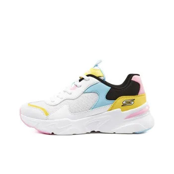 Skechers BOBS BAMINA Slip Resistant, Abrasion Resistant, Lightweight Low Top Casual Shoes Women's White Black Blue