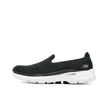 Skechers Go Walk 6 Galaxy View Lightweight Cushioning Rebound Support Low Top Casual Shoes Women's Black