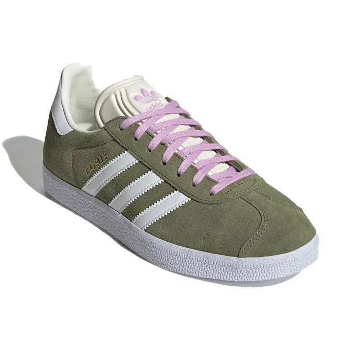 Adidas Gazelle Shoes 'Focus Olive White' Women's-2