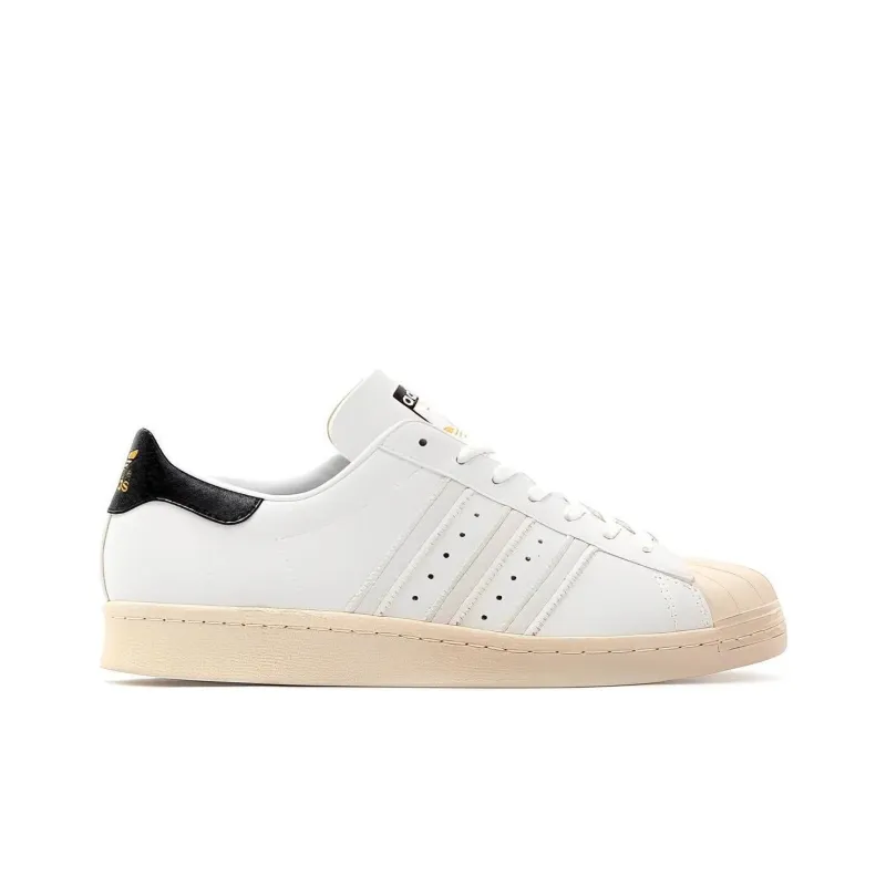 Atmos x Adidas Originals Superstar 80s Anti Slip Wear Resistant Low Top Skateboard Shoes Unisex White Black-2