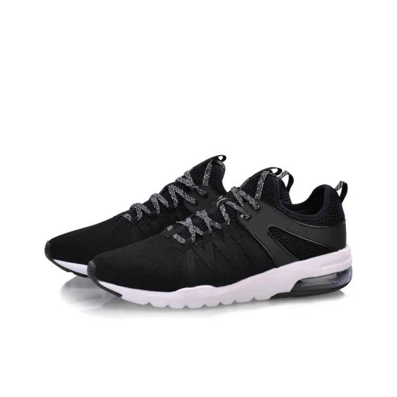 LiNing Bubble Cushioned Wear Resistant Slip Resistant Breathable Lightweight Low Top Casual Shoes Women's Black White-2