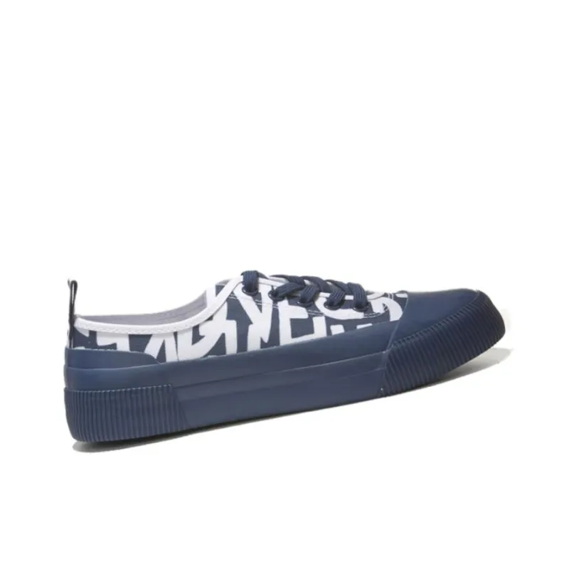 AIGLE Rubber Wear-Resistant Low-Top Skateboard Shoes Women's Blue White-1