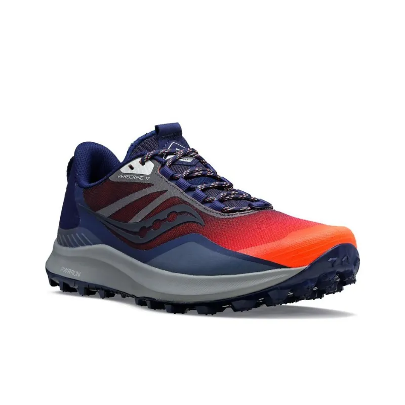 Saucony Peregrine 12 Running Shoes Women's Low-Top Blue/Orange-2