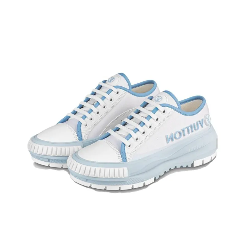 LOUIS VUITTON Squad Sneakers 'White Blue' Women's-2
