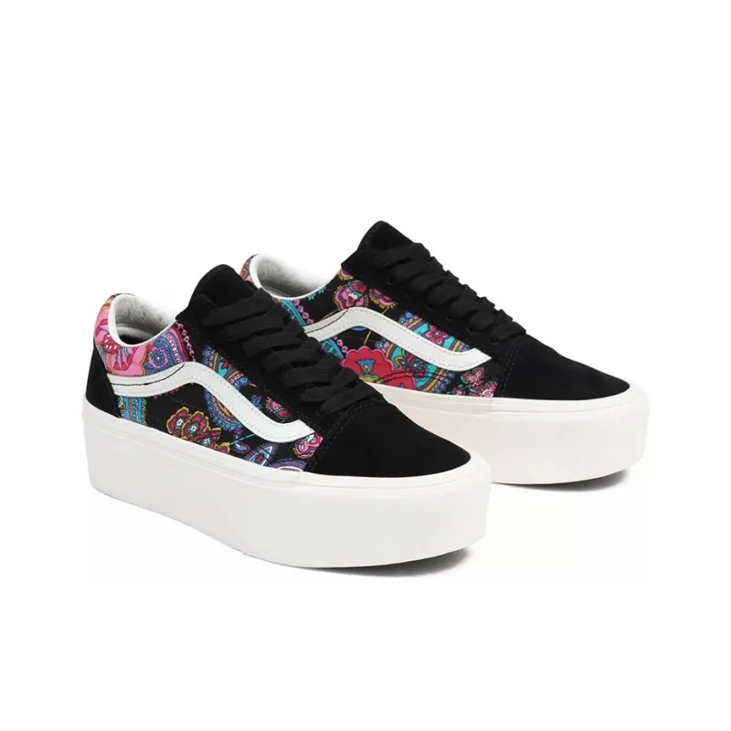 Vans Old Skool Stackform 'Black Pink Blue'-2